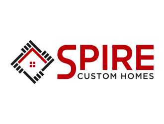 Spire Custom Homes logo design by FriZign