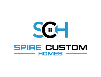 Spire Custom Homes logo design by MUNAROH