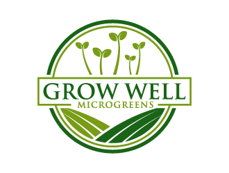 Grow Well Microgreens logo design by denfransko