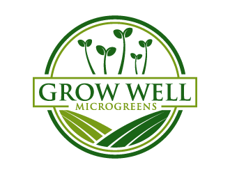 Grow Well Microgreens logo design by denfransko