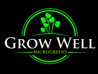 Grow Well Microgreens logo design by ElonStark