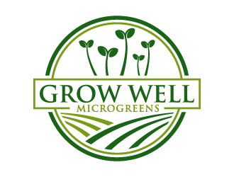 Grow Well Microgreens logo design by denfransko