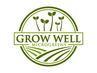 Grow Well Microgreens logo design by denfransko