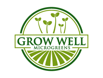 Grow Well Microgreens logo design by denfransko