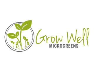 Grow Well Microgreens logo design by ElonStark