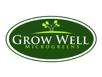 Grow Well Microgreens logo design by ElonStark