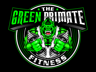 The Green Primate Fitness logo design by Suvendu