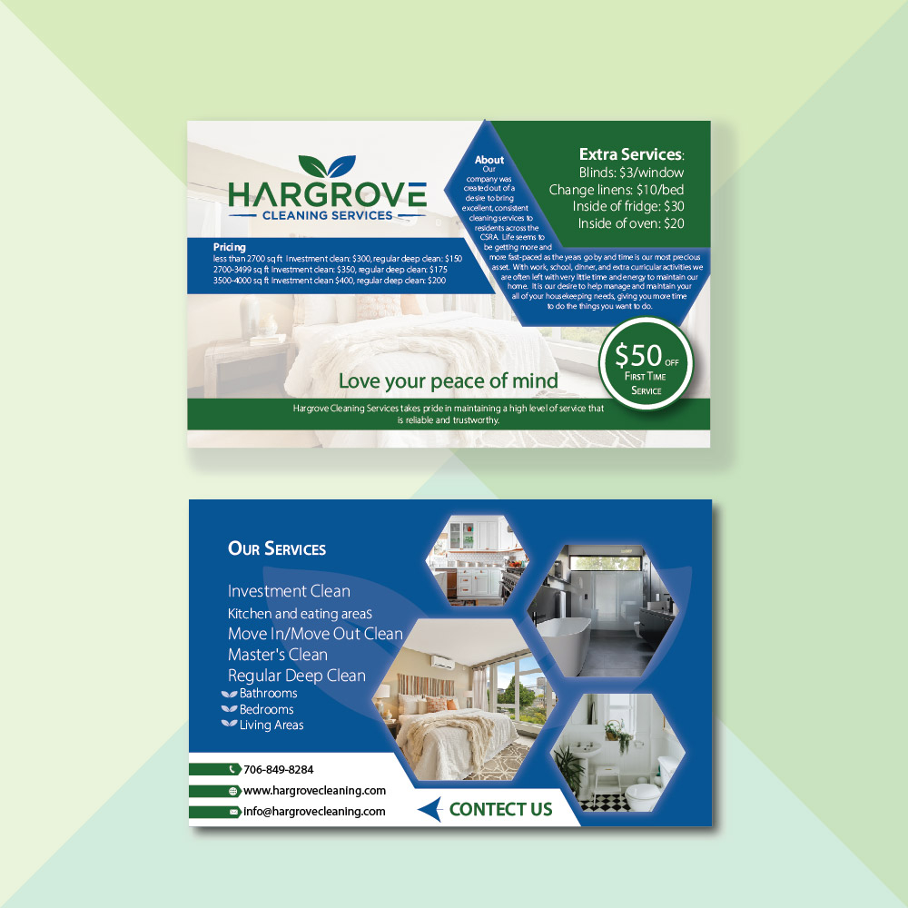 Hargrove Cleaning Services logo design by Sofia Shakir