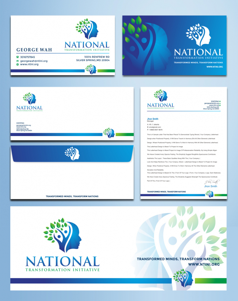 NATIONAL TRANSFORMATION INITIATIVE  logo design by zizze23