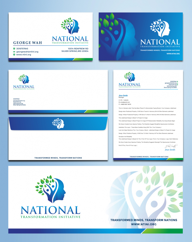 NATIONAL TRANSFORMATION INITIATIVE  logo design by zizze23