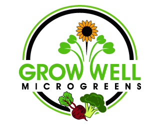 Grow Well Microgreens logo design by PMG