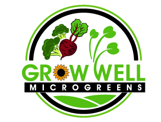 Grow Well Microgreens logo design by PMG