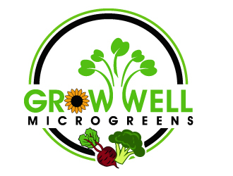 Grow Well Microgreens logo design by PMG