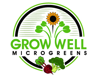 Grow Well Microgreens logo design by PMG