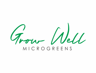 Grow Well Microgreens logo design by giphone