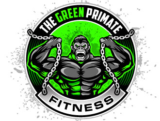 The Green Primate Fitness logo design by REDCROW