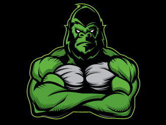 The Green Primate Fitness logo design by Conception