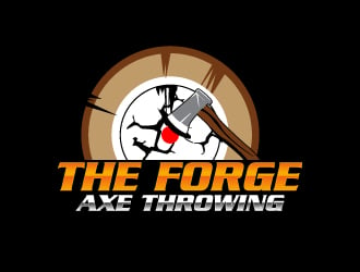 The Forge Axe Throwing Logo Design - 48hourslogo