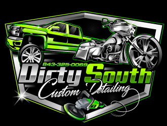 Dirty South Custom Detailing logo design by Suvendu