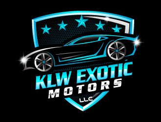 KLW EXOTIC MOTORS LLC  logo design by Suvendu