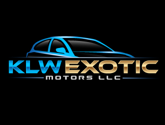 KLW EXOTIC MOTORS LLC  logo design by LucidSketch