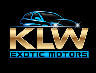 KLW EXOTIC MOTORS LLC  logo design by LucidSketch