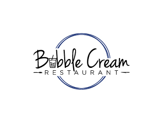 Bubble Cream Restaurant Logo Design