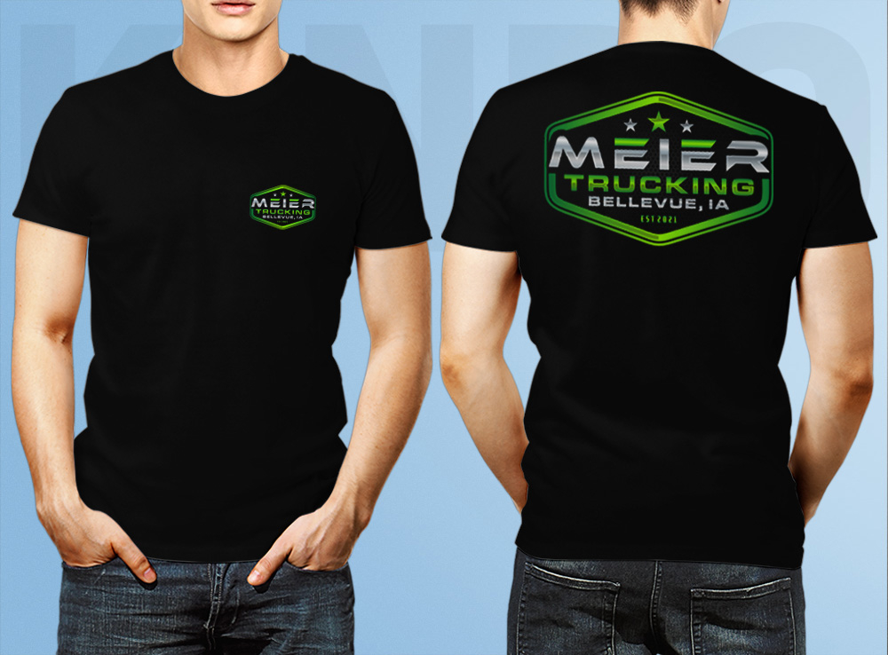 Meier trucking llc logo design by Kindo