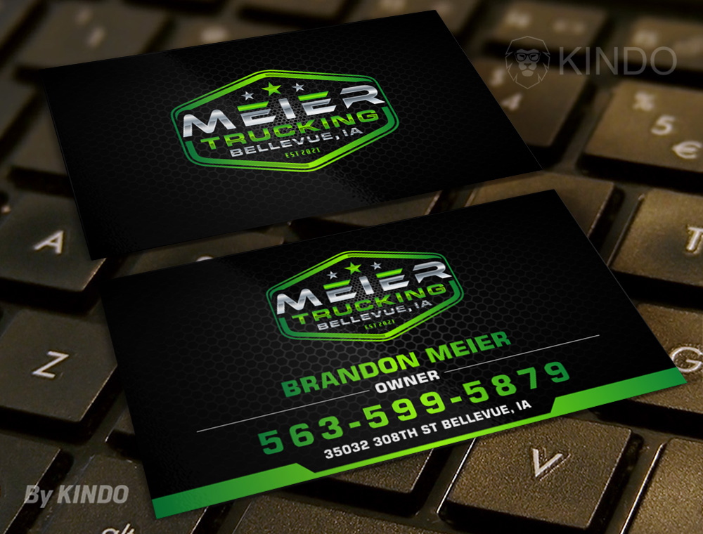 Meier trucking llc logo design by Kindo