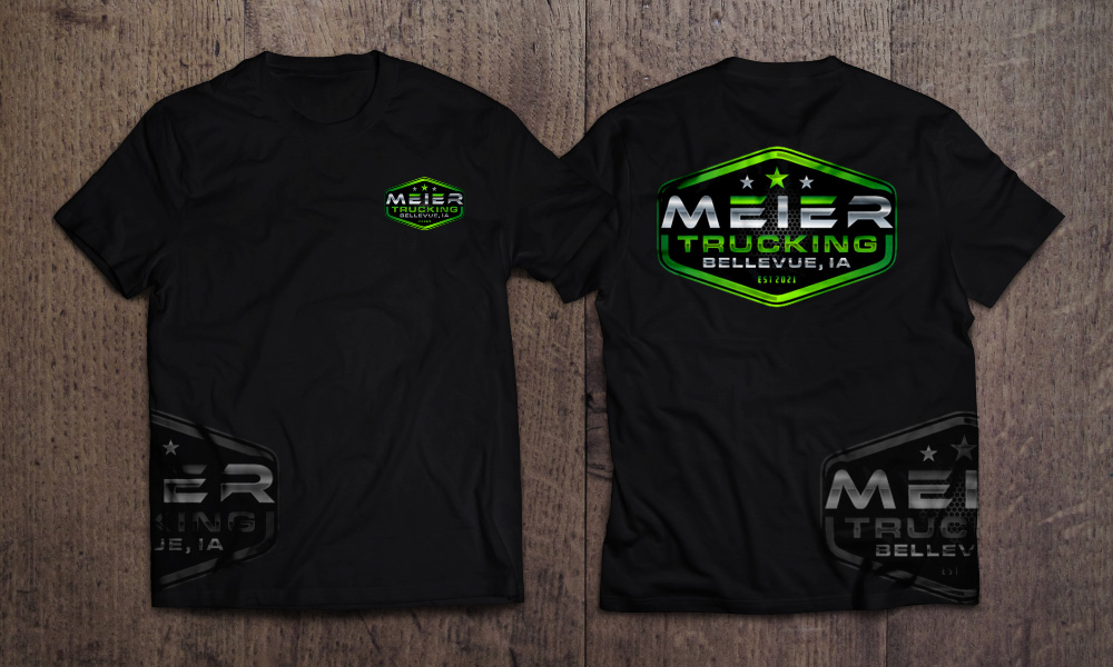 Meier trucking llc logo design by Boomstudioz