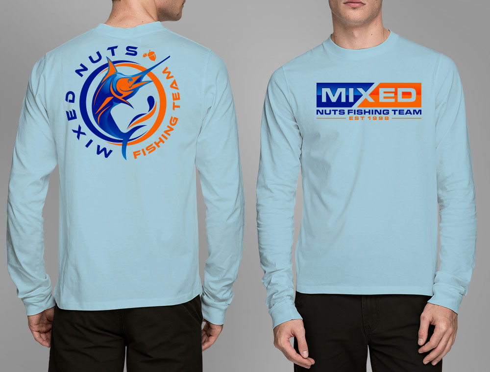 Mixed nuts fishing team logo design by fritsB