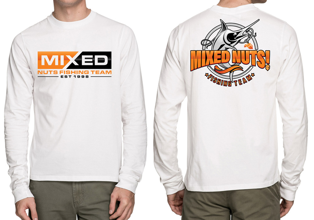 Mixed nuts fishing team logo design by Gelotine