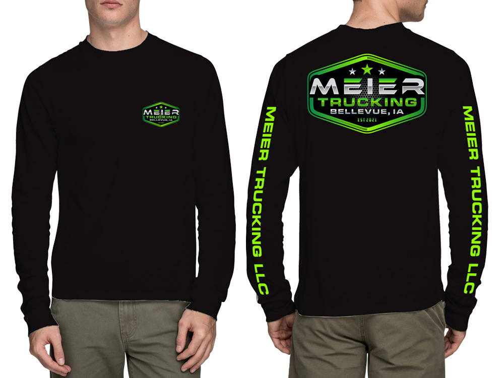 Meier trucking llc logo design by Gelotine