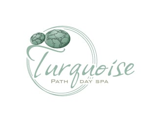 Turquoise Path day spa logo design by uttam