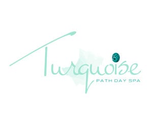 Turquoise Path day spa logo design by LogoInvent