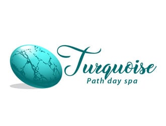 Turquoise Path day spa logo design by LogoInvent