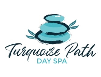 Turquoise Path day spa logo design by MonkDesign