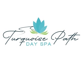 Turquoise Path day spa logo design by MonkDesign