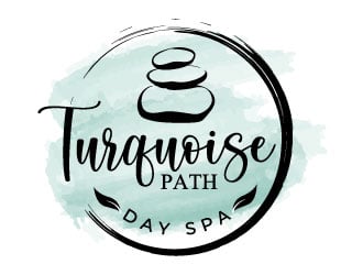 Turquoise Path day spa logo design by MonkDesign