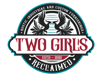 Two Girls Reclaimed logo design by DreamLogoDesign