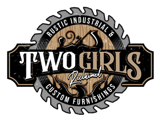 Two Girls Reclaimed logo design by DreamLogoDesign