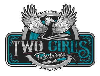 Two Girls Reclaimed logo design by DreamLogoDesign