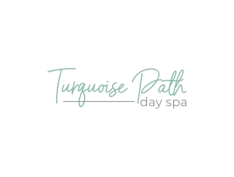 Turquoise Path day spa logo design by mikael