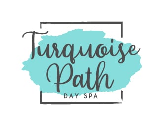 Turquoise Path day spa logo design by akilis13