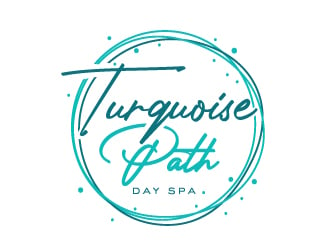 Turquoise Path day spa logo design by akilis13