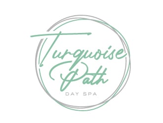 Turquoise Path day spa logo design by akilis13