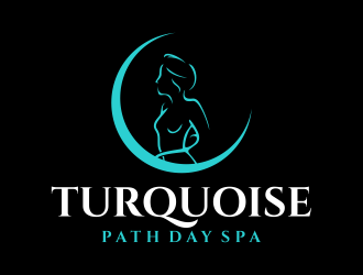 Turquoise Path day spa logo design by Galfine