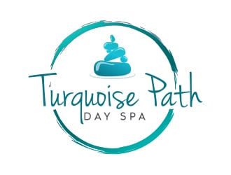 Turquoise Path day spa logo design by MarkindDesign