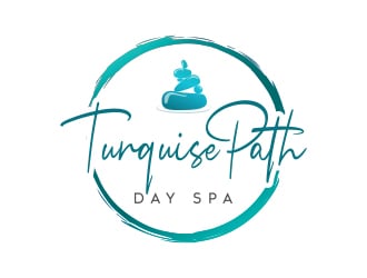 Turquoise Path day spa logo design by MarkindDesign