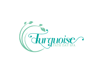 Turquoise Path day spa logo design by nona